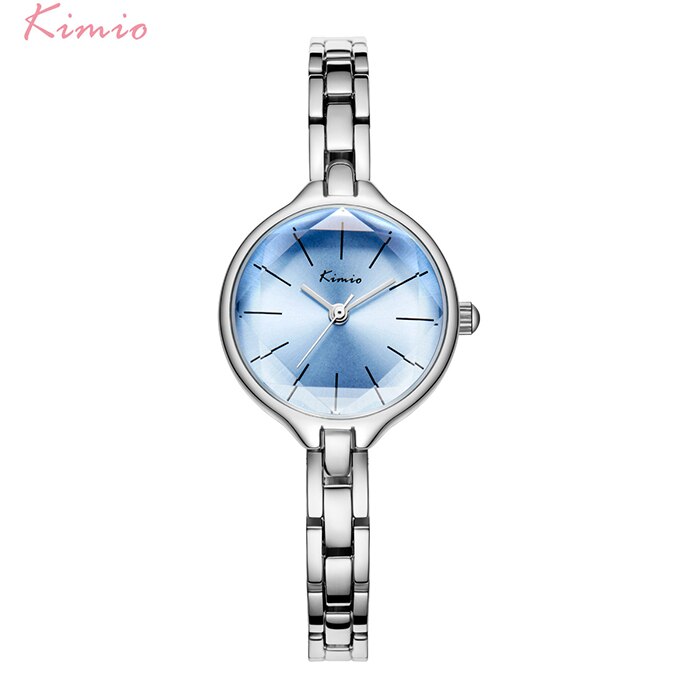 KIMIO Frauen Einfache Kleine Zifferblatt Quarzuhr Damen Kette Wasserdichte Edelstahl Armband Uhren Uhr Horloge Reloj Mujer: 5377