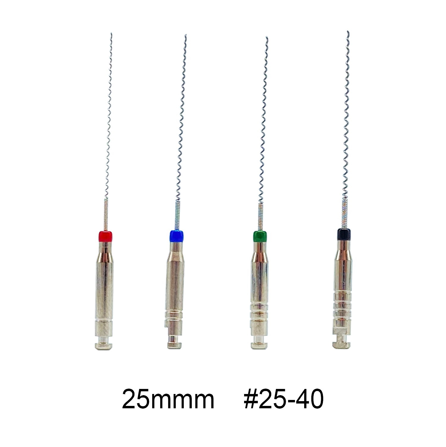 1 caja de soportes de pasta Dental, relleno de raíces Lentulo 21mm 25mm surtido # 25-40 Limas de endodoncia Instrumentos dentales Canal Espiral: Rosa