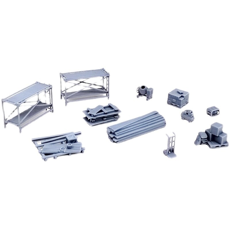 Scene Model Construction Site Accessories Set 1:87 HO Scale