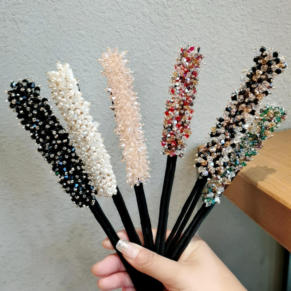Jahrgang Hülse Perle Haarnadel Brötchen Frisur Haar Stock Frauen Elegante Haarband Blume Haar Hersteller Werkzeuge Haar Zubehör