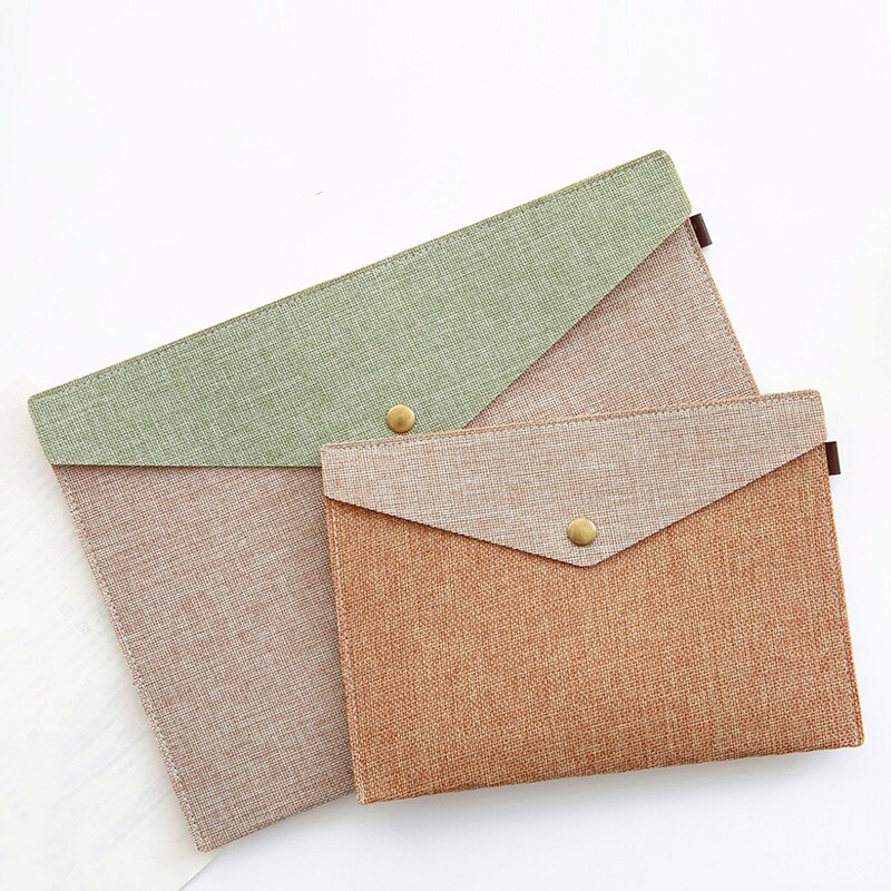 simple learning A4/A5 file folder Imitation cloth sack felt canvas envelope receive bags school office supplies