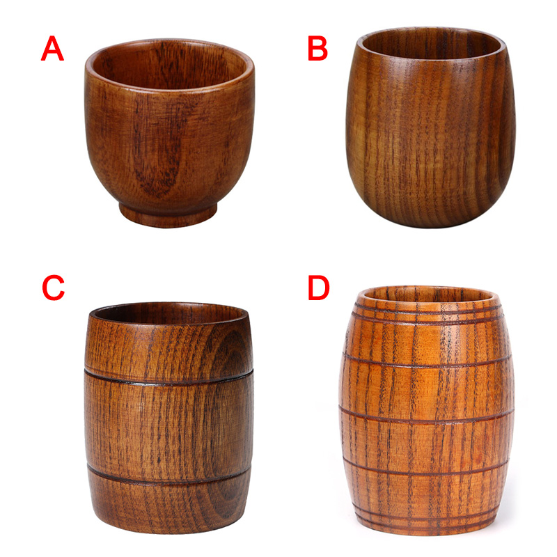 Jarra de madera sólida para café, cerveza, taza de madera para beber, taza de té hecha a mano para el hogar y la Oficina, DAG-ship
