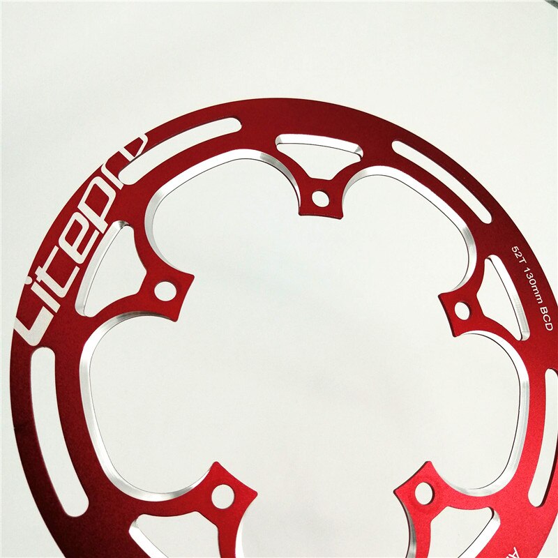 Litepro kædehjul kæde beskyttelsesplade 130 bcd 48/50/52t enkelt hastighed kædehjul tandhjul beskyttelsesafdækning