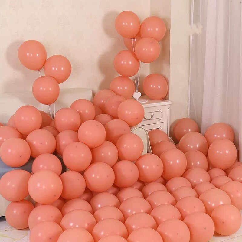 Globos Retro para decoración de fiestas de cumpleaños, 15 piezas, color rosa, verde, caramelo, café, rústico, Helio de aire: pink