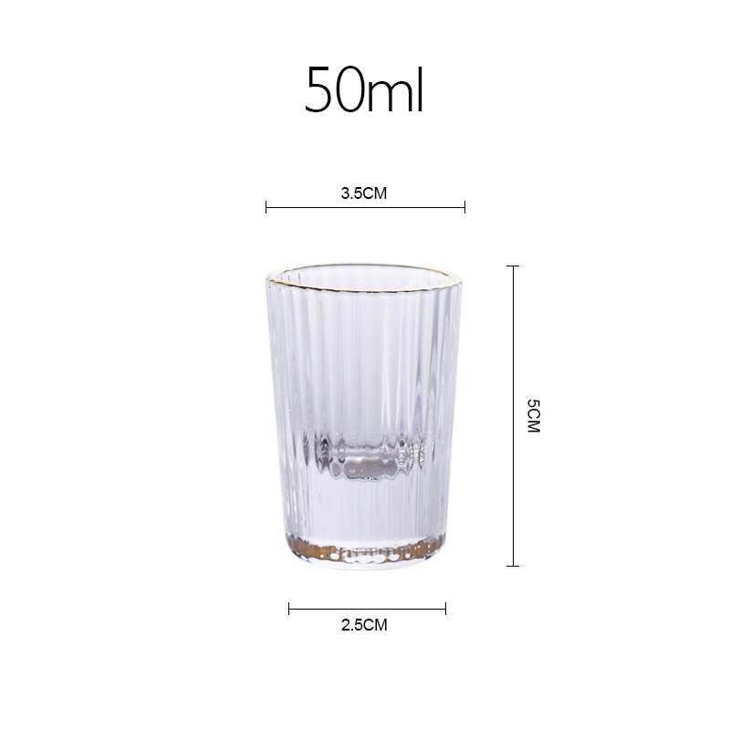 Vaso de cristal pequeño para bebidas, copa de licor y bebidas alcohólicas, Copas de licor para Vodka, vino, cóctel, boda, jarra de hielo de 50ml: Cup