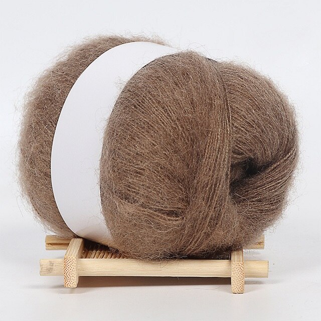 25G Zachte Dunne Mohair Garen Voor Breien Trui Fijne Pluche Wol Haak Garen Hand Geweven Garen Fiber Licht effen Kleur: 16