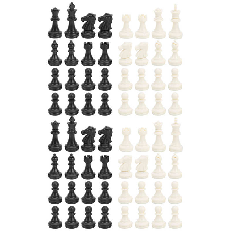 2 Sets Plastic Chess Pieces Magnetic Chess Pieces Chess Party Activity Games Entertainment Accessory