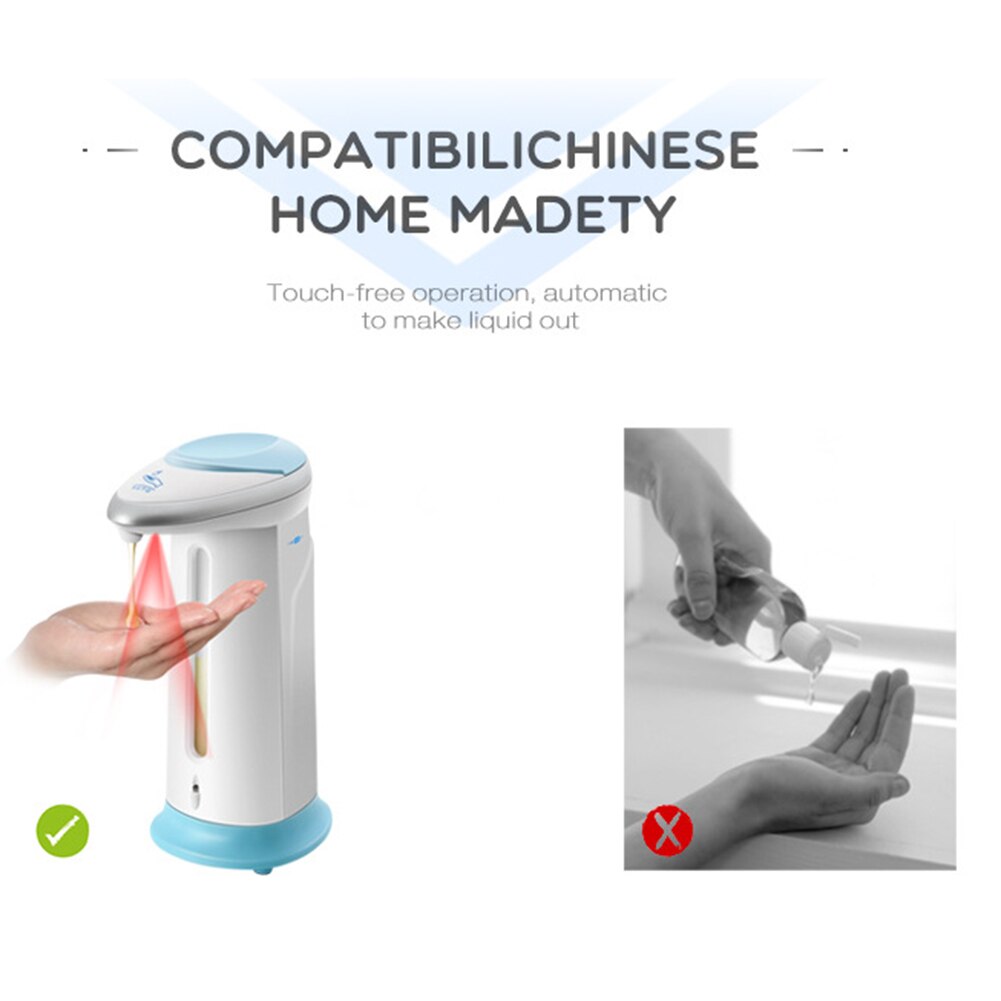 Automatic Liquid Soap Dispenser 400Ml Smart Sensor Touchless Hand Cleaning Soap Sanitizer Dispensador for Kitchen Bathroom