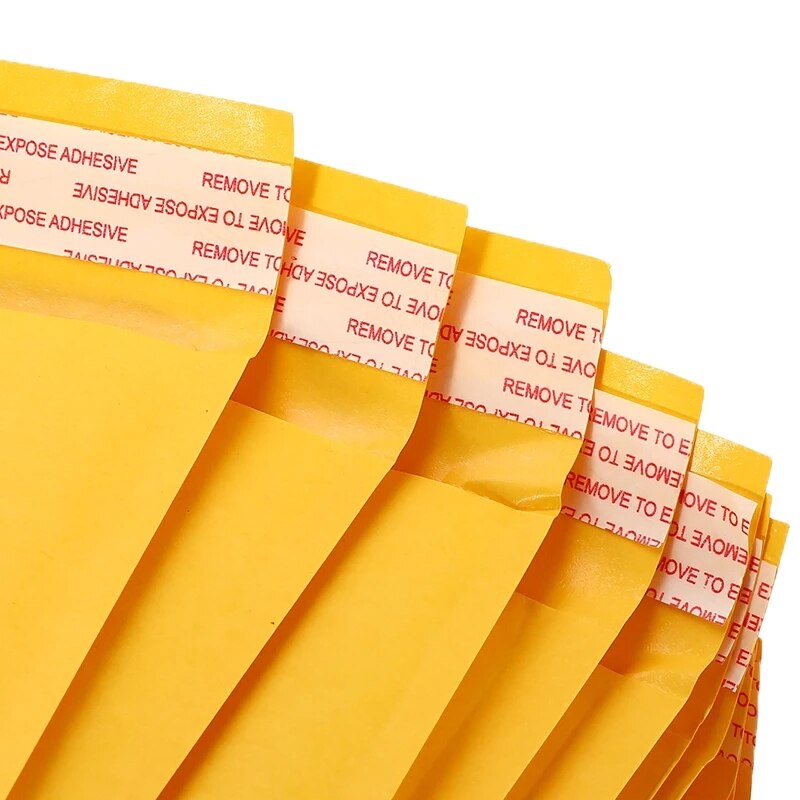 50PCS Kraft Paper Bubble Envelopes Bags Mailers Padded Envelope With Bubble Packaging Bags Courier Storage Bags