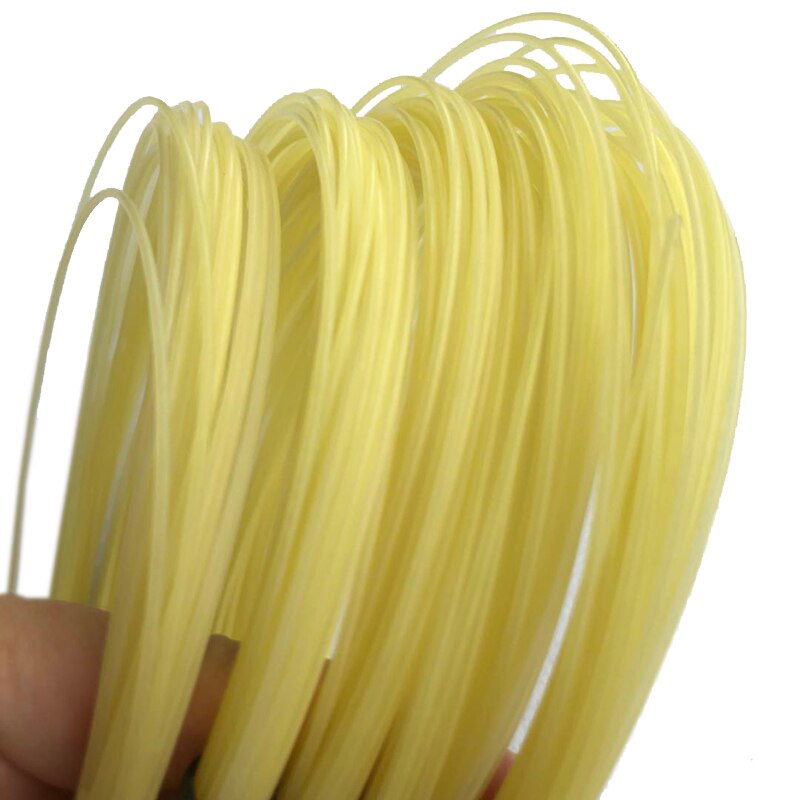 10 stücke ZARSIA Tennis Schläger Schnur 1,30mm Nylon Tennis Ausbildung Schnur 12m Weiches gefühl blass gelb