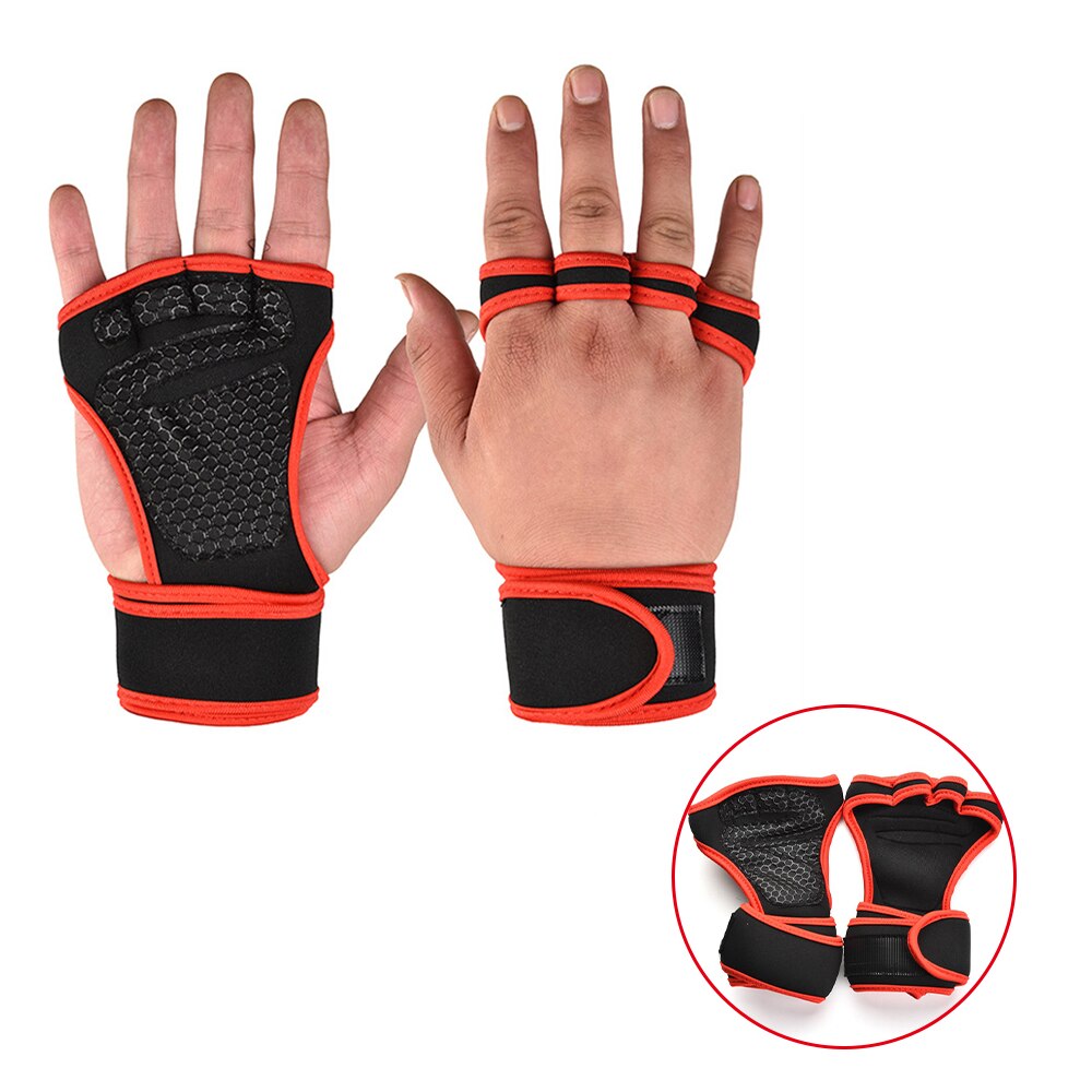 Gants d'entrainement d'haltérophilie pour femmes et hommes, 1 paire, pour le Fitness, la musculation, la gymnastique, les poignées, la protection de la paume des mains,: Color 2 / M