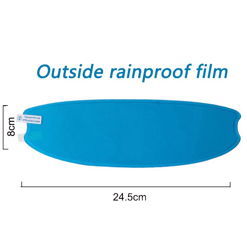 Film autocollant Anti-buée pour casque de moto, 24.5x8.5cm, autocollant intérieur et extérieur, revêtement Nano Durable: rainproof film 2