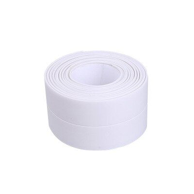 Kitchen Moldproof Waterproof Tape Moisture-proof Sink Gap To Fill The Beauty Seam Stickers Toilet Stickers Corner Line Seal GY: white