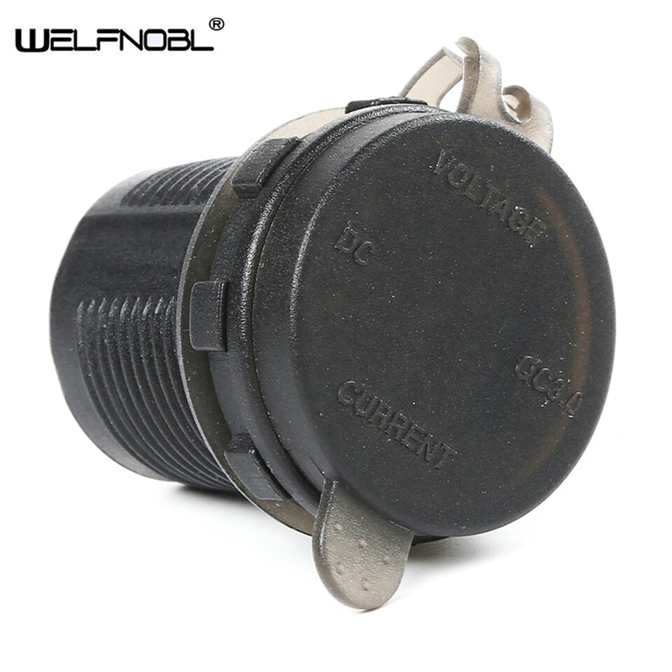 Cargador Universal de coche impermeable voltímetro USB AmmeterVehicle DC12V-24V puerto de carga Dual USB enchufe de alimentación 5V para Iphone Samsung
