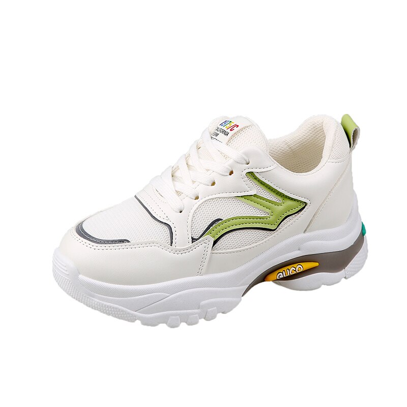 Höst sneakers snörning sport fritidsskor chunky plattform tenis kvinnligt märke designers mesh gammal pappa skor kvinna