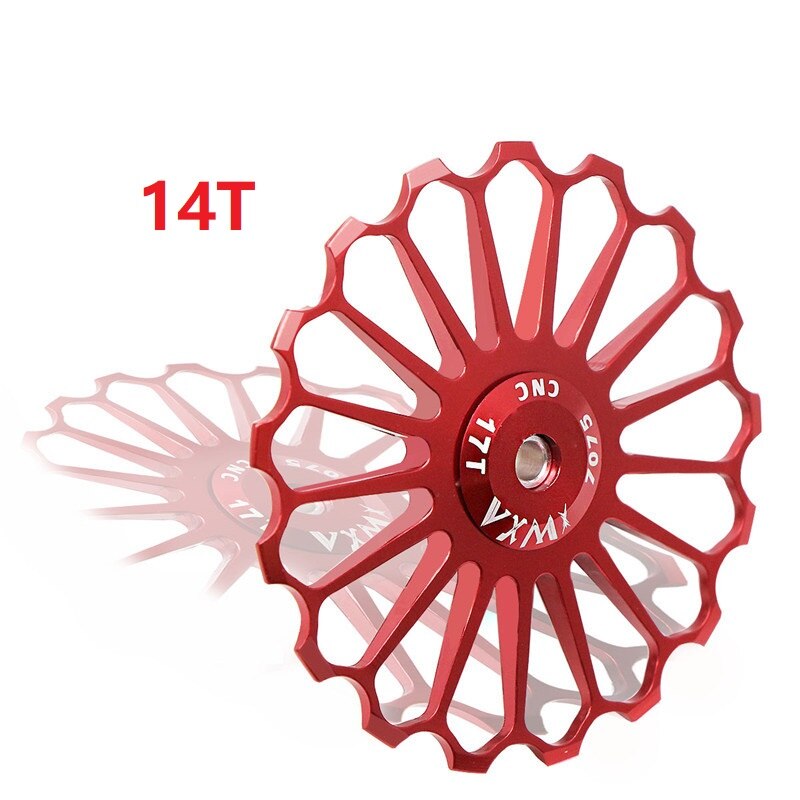 MTB Rennrad Keramik Pulley Schaltwerk Keramik Lager 8-17T Hinten Pulley Jockey Rad Bike Lager jockey Rad: Red 14T