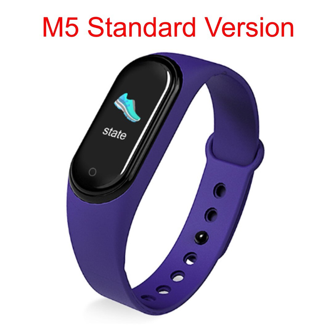 Smart Band Armband M5 Bloeddruk Hartslagmeter Waterdicht Polsband Smart Band Sport Fitness Tracker Smart Horloge M4: Blue M5 Standard