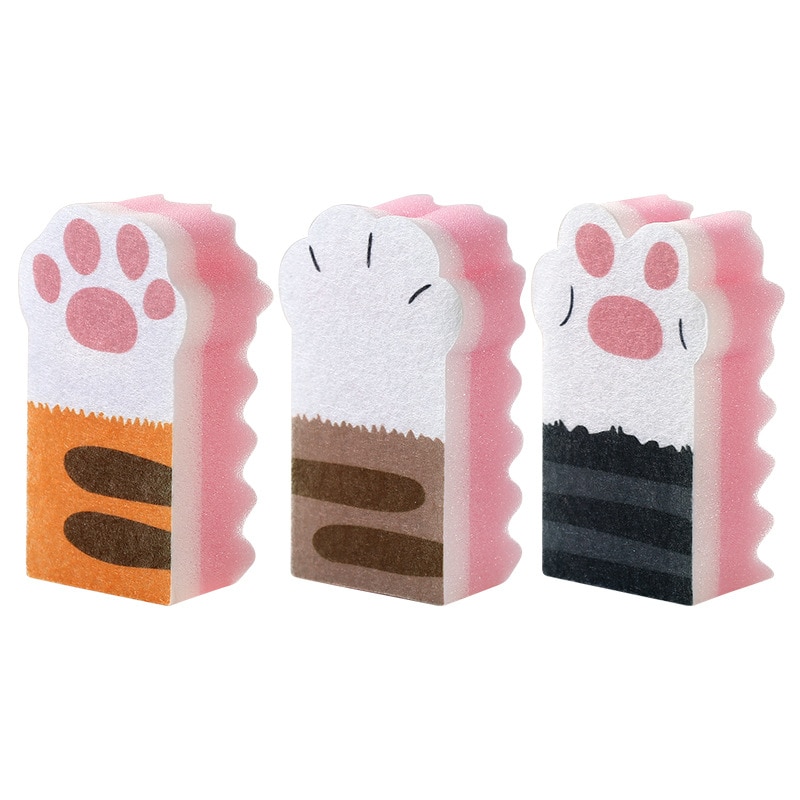 Kat Klauw Spons Gum Keuken Stof Doekjes Huis Schoon Accessoires Microfiber Dish Cleaning Melamine Spons Glazenwasser