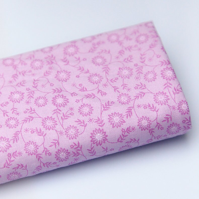 Tela de algodón estampada con estampado Floral, mantel, cortina, marionetas, Material de mano DIY, 50cm x 110cm