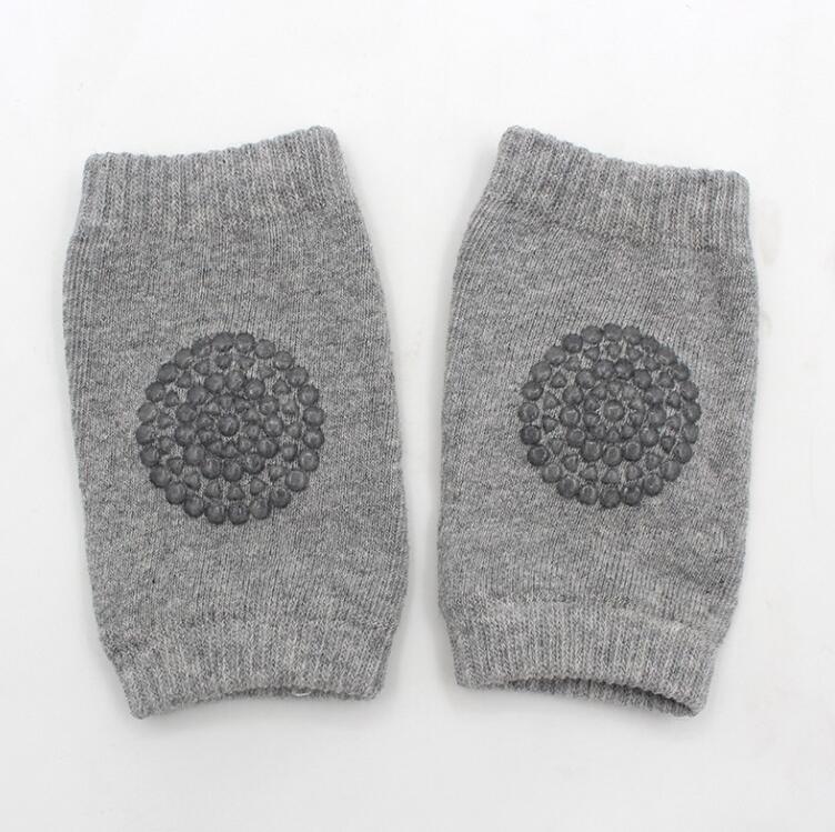 Rosiky Baby Kids Knee socks caps Safety cotton Baby Knee Pads Crawling Protect Baby socks: light grey