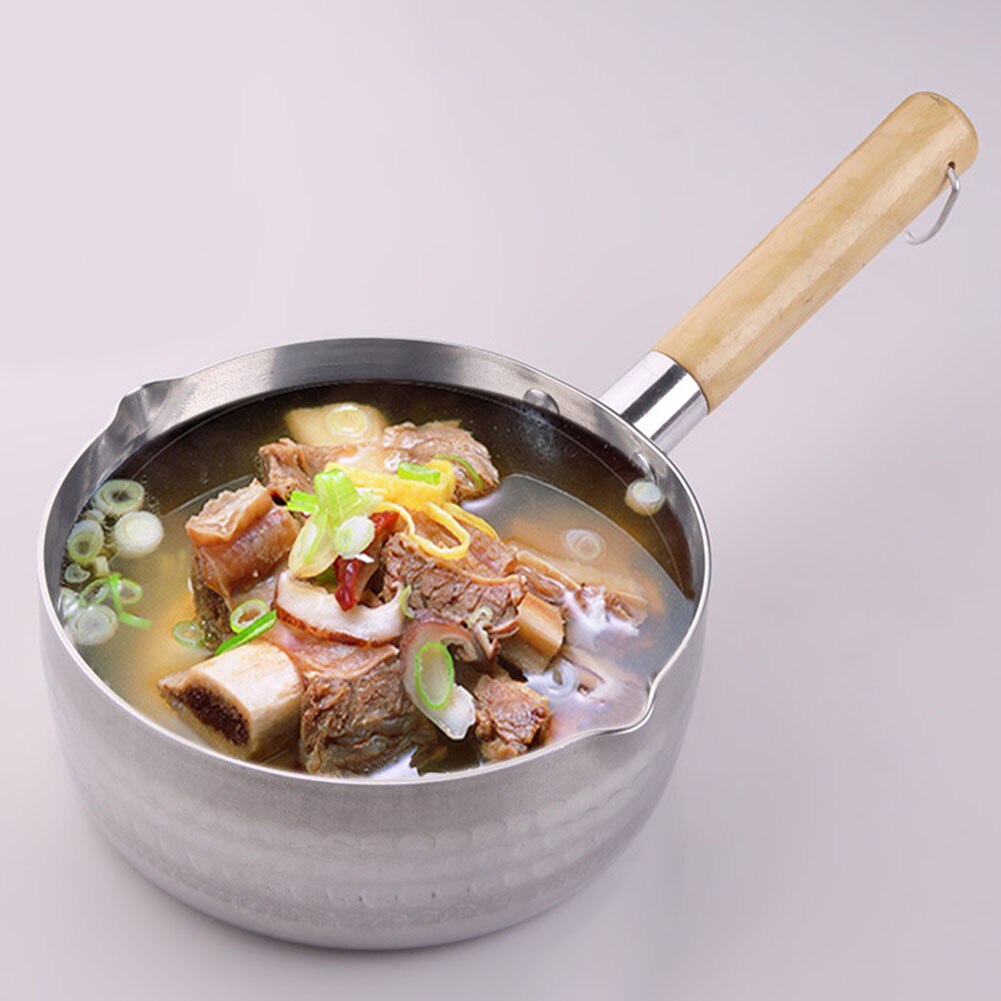 Aluminium Alloy Soup Cooking Flat-bottomed Japanese-style Noodles Pot Food Boil Kitchen Milk Pan Non-stick Fry Supplement Sugar