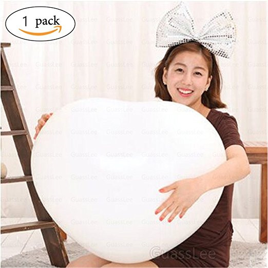 36 Inch Grote Hart Latex Ballon Voor Bruiloft Decoratie Opblaasbare Ballen Verjaardagsfeestje Liefde Huwelijk Minnaar Baloon: WHITE