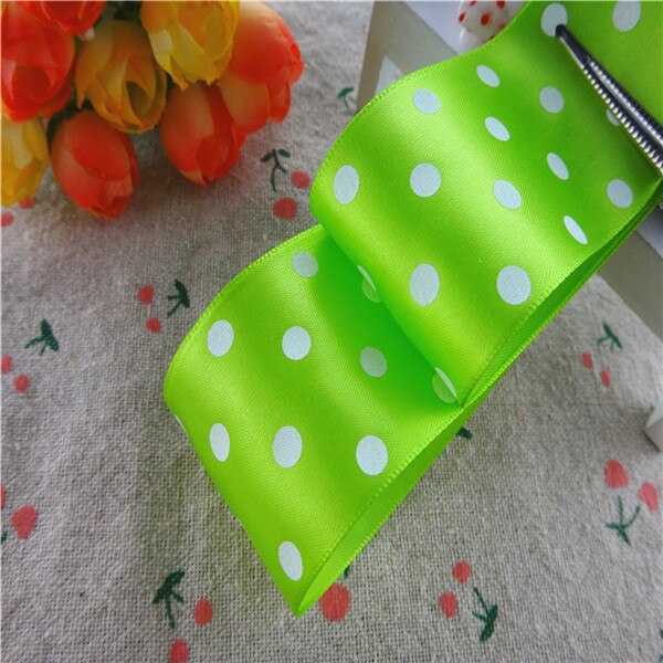 1-1/2 "38mm 5 Yards Stippen Gedrukt Satijn Lint Cadeau Verpakking DIY 100% Polyester Handgemaakte Materialen YM18010113: 550
