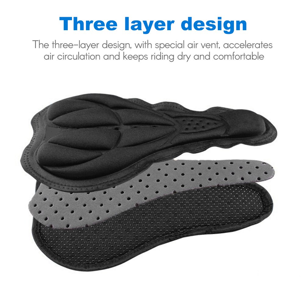 Fundas para asiento de bicicleta, funda de cojín blanda 3D de esponja de alto rebote, almohadilla de protección para deportes de bicicleta al aire libre