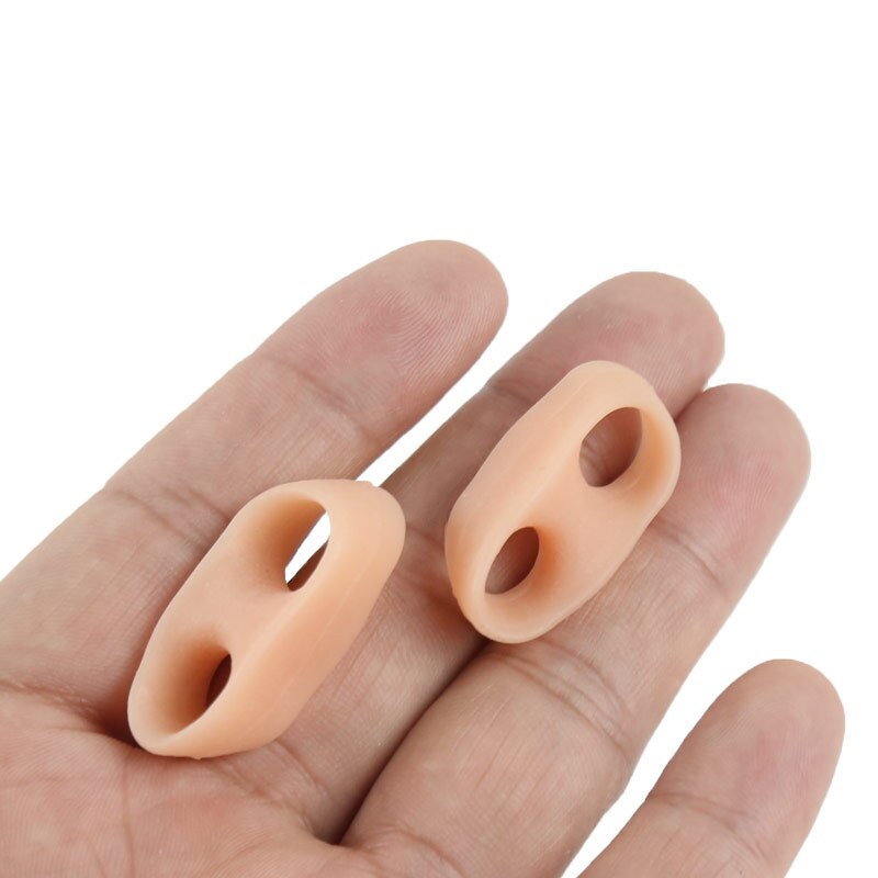 2pcs/pair Little Toe Protect Separator Massage Foot Care Tool Silicone Orthopedic Supplies Hallux Valgus Corrector: Orange