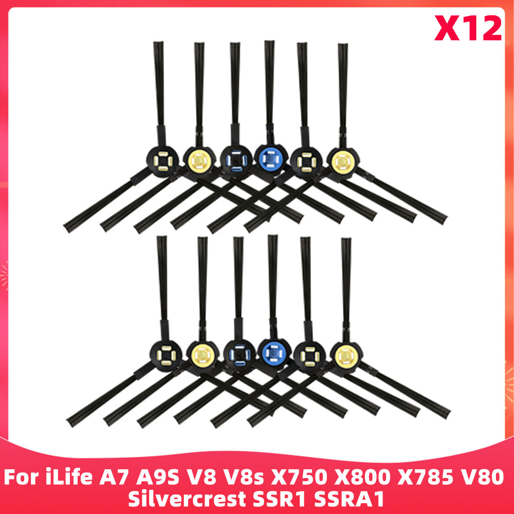 Adatto per ( iLife A7, A9S, V8, V8S, X750, X800, X785, V80, Silvercrest SSR1, SSRA1, DEXP LF-800 ) Rullo, Spazzola Laterale, Filtro: esercito verde