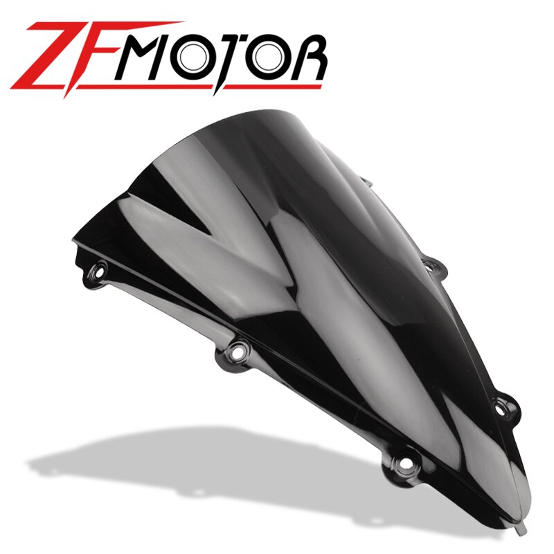 Voor Yamaha Yzf R1 2004 2005 2006 Voorruit Voorruit Double Bubble Motorfiets Wind Shield Protector Screen Deflectors: Black