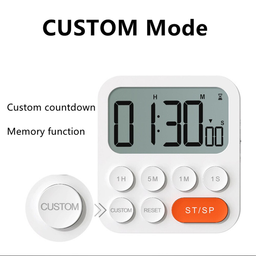Kitchen Digital Timer with LCD Screen Multifunction Timer for Cooking Custom Countdown Timer with Time Display Kitchen Supplies
