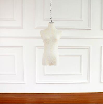 Plastic 4style Female Mannequin Body Cloth Model Props Hanging Half-Length Wedding Stainless Steel Hook Display No Hand 1pc D349: 3