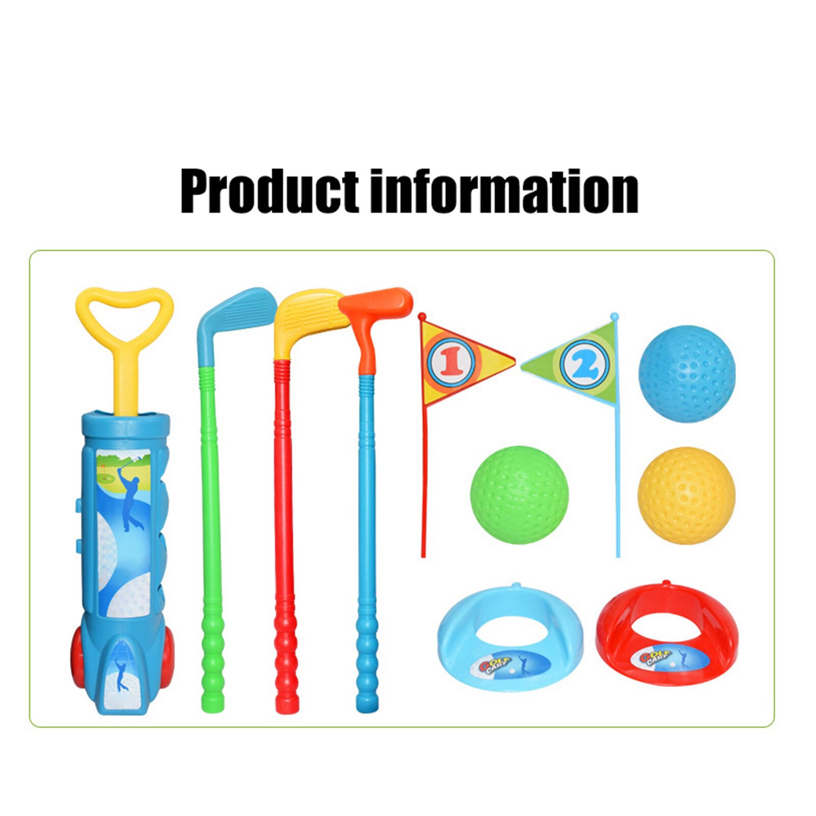 Golf Pro Set Speelgoed Voor Kinderen Peuters Golfclubs Vlaggen Praktijk Ballen Sport Indoor Game Golf, indoor Outdoor Golfbal Set Speelgoed