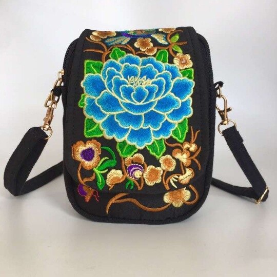 Vintage Kleine Portemonnee Met Riem Canvas Vrouwen Tassen Handgemaakte Vrouwen Mobiele Telefoon Tassen Mode Trendy Tassen