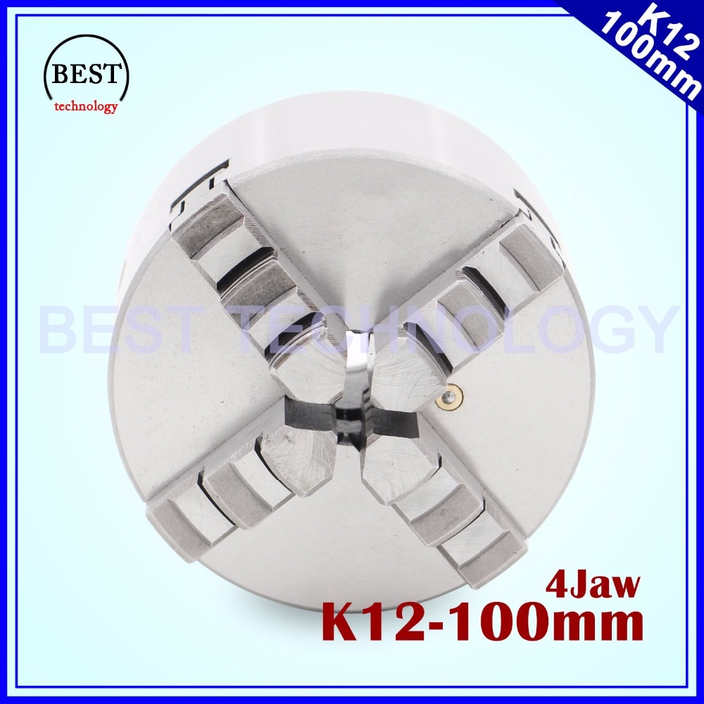 100mm 4 jaw Chuck self-centering manual chuck four jaw K12-100 for CNC Engraving Milling machine ,CNC Lathe Machine!