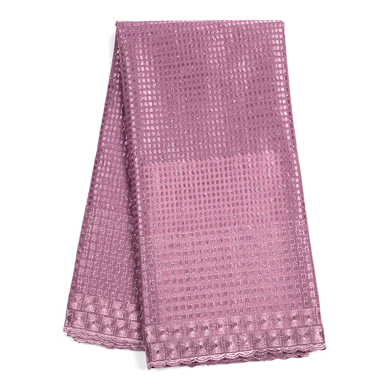 French African embroidered lace with camber lace rhinestone and pearl Nigerian lace wedding banquet dress: Yellow