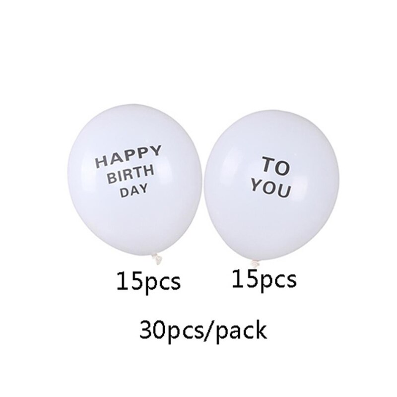 Birthday Party Decoration Happy Birthday Birthday Decor For Home Birthday Banner Balloon Set Simple Style Banner Decoration: 30pcs balloons