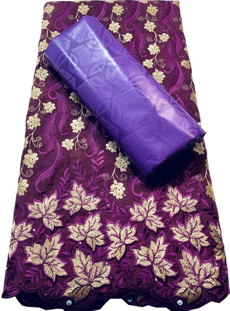 Ensemble de tissus Bazin Riche en dentelle suisse, Voile 2.5 + 2.5 Yards/ensemble, pour mariage africain, nouvelle guinée, ghana, YKM030, 2022: AS PIC18