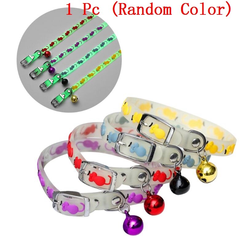 Huisdier Gloeiende Halsbanden Met Bells Glow Nachts Honden Katten Licht Lichtgevende Ketting: B