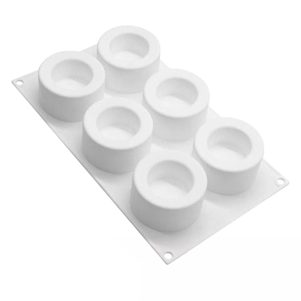 Molde cóncavo de silicona para hacer pasteles, herramienta de cocina para hornear, 6 eslabones