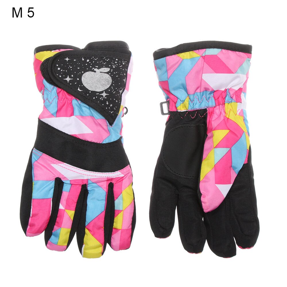 Gants chauds d'hiver pour enfants de 3 à 7 ans, pour le Ski, à manches longues, pour garçons et filles: M-5