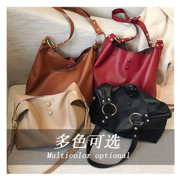 Grote capaciteit dames schoudertassen dames tassen pu leer casual messenger bags casual dames handtassen sac a hobos