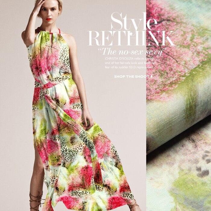 140cm wide13.5mm 30% silk 70% linen leopard print summer fabric a little transparent and hard fabric D029