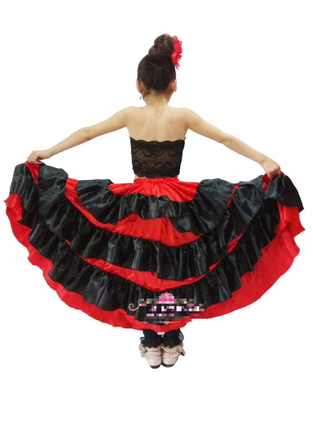 Kid's Flamenco Dance Dress Girl Flamenco Dresses Spanish Paso Doble Dance Costume For Girl Samba Ballroom Dresses
