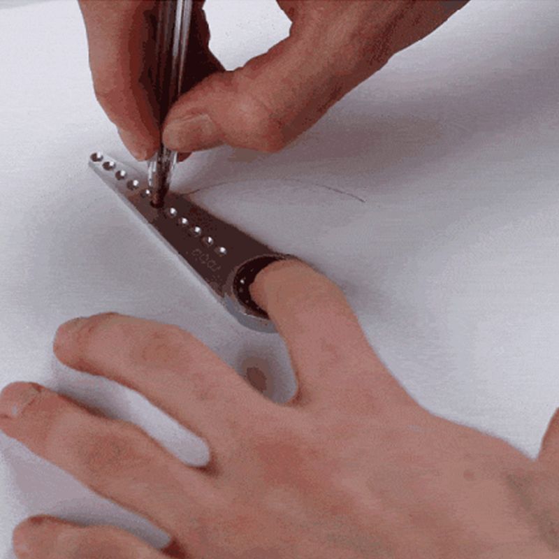 Multifunction Metal Compass Woodworking Drawing Ruler Curved Round Circle Painting Tool without Leaving Holes