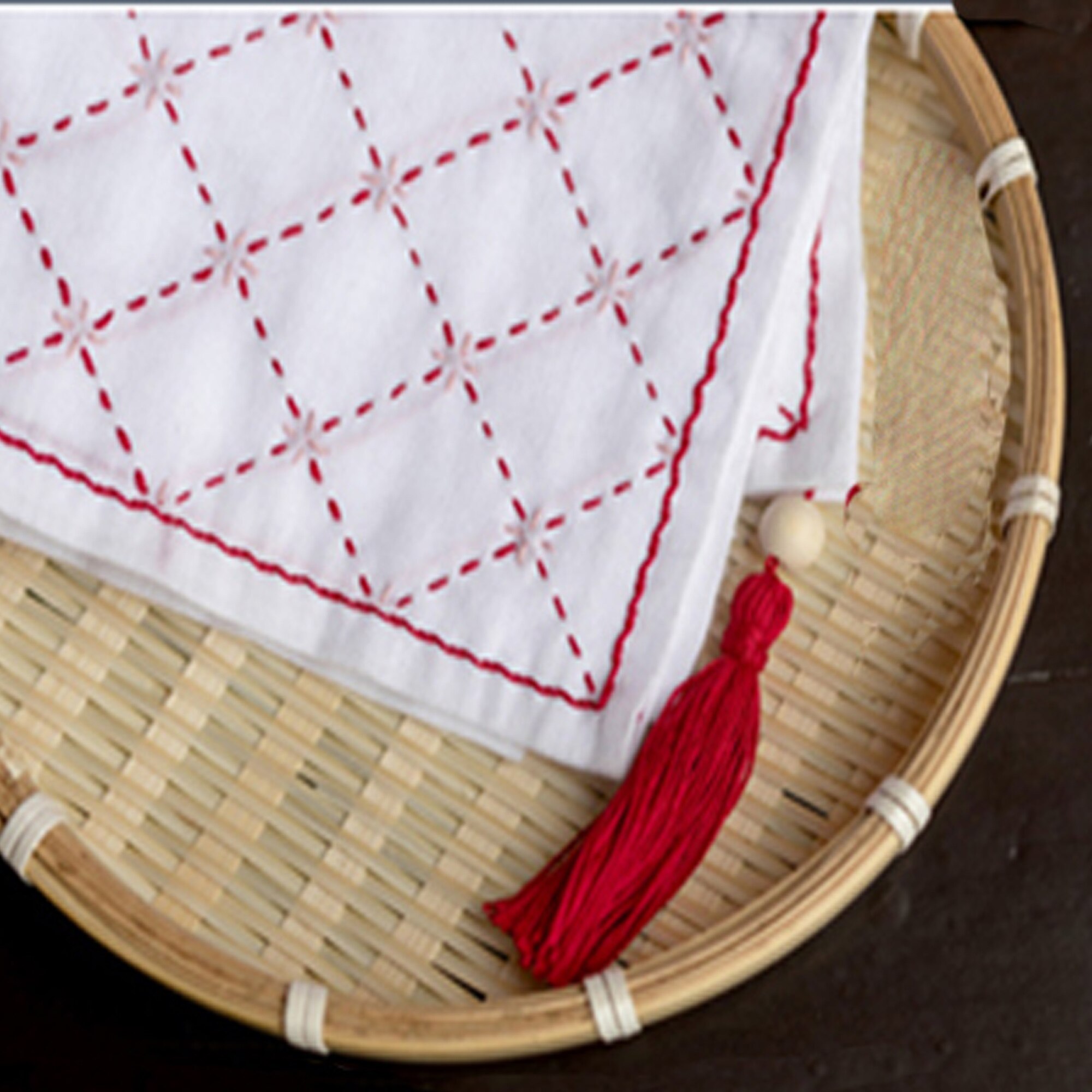 Sashiko kit,Pre-printed pattern, Sashiko Sampler Kit,10 patterns option,DIY for Crafters, Beginner Kits,White Towel Kit