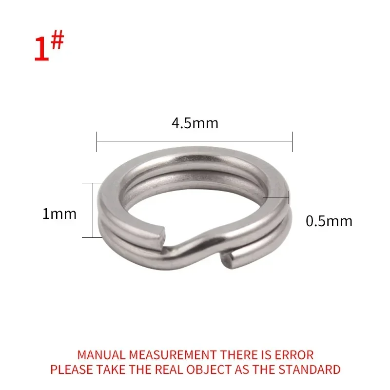 50pcs Split Ring Keyrings Strong Fishing Connectors Snap Rings Stainless Steel Key Chain Links Hooks: Gold