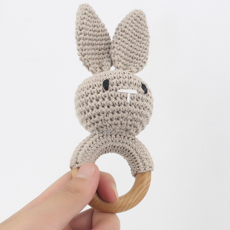 Baby Rammelaar Haak Amigurumi Bunny Rammelaar Bel Pasgeboren Breien Gym Speelgoed Educatief Bijtring Mobiele Baby Rammelaar Speelgoed 0-12 maanden