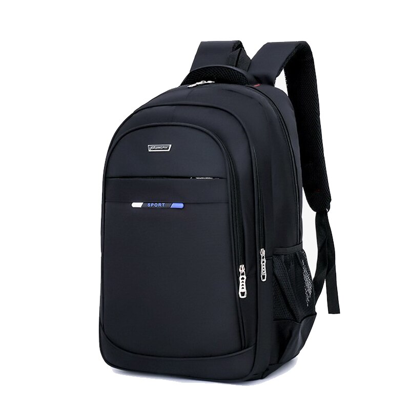 Large Capacity Men Backpack for Laptop 15.6 Inch Nylon Waterproof College Students High School Back Pack Male Black